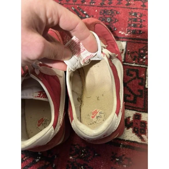 Vintage 1980s Nike Men's Made in Korea Red Size 5 Waffle Trainer